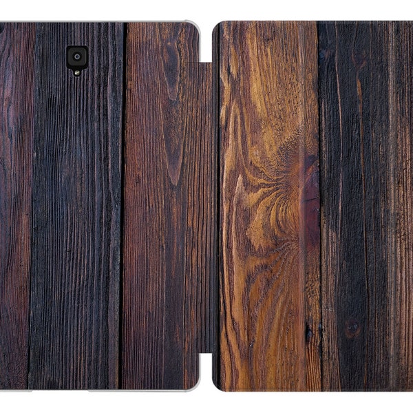 Planche de bois Étui solide pour Samsung Tab s6, impression minimale de bois A 10.1, Galaxy Tab S7 Dark S9 S8 A7 Housse tendance pour tablette 10 pouces A 8.0 S5e