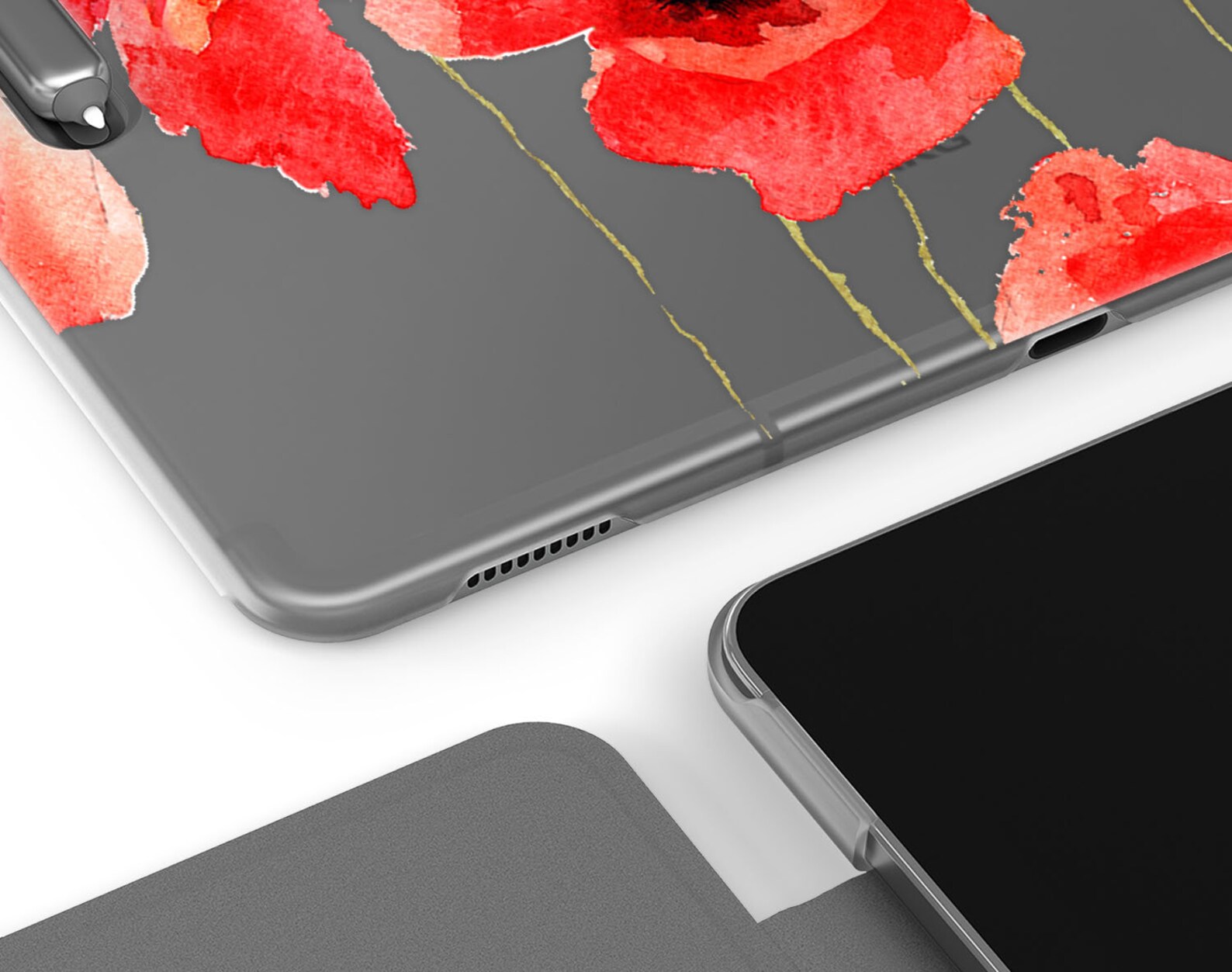 Poppy Galaxy Case Tablet Cover 10 Inch Painted Flowers Tablet Etsy