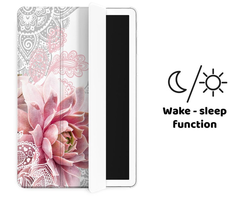 Pink succulents for Tablet s7 case stand Boho S9 Ultra A8 case Samsung tab s2 case Galaxy tab A7 2022 10.1 s6 lite white lace S5e 10.5 fancy image 9