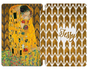 Custom tablet case for Samsung Galaxy S7 Gustav Klimt art Galaxy Tab A7 2021 lite 11 tab s8 Kiss tablet case 12 inch S6 2024 name s2 8 S9 fe