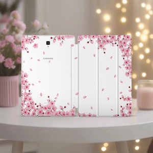 Cherry blossom for Samsung Tab A8 10.5 pink petals Tablet case A9 plus S9 S10 ultra s8 Japanese aesthetic cover new s6 Lite floral Galaxy s7