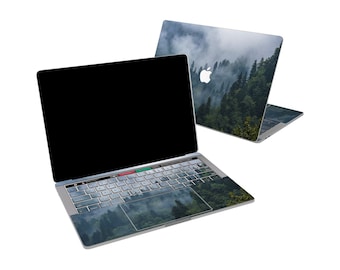 Foggy Forest Vinyl sticker set Pine Trees 14 Inch Macbook Pro 13 2020 Mac Pro 15 skin Mac Air 13 2021 decal Macbook 16 m1 vinyl Apple Gift "