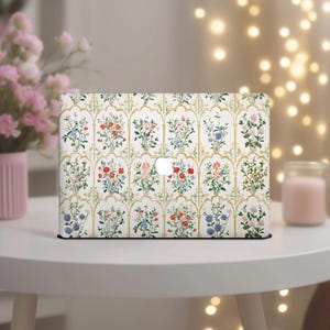 Capa Floral para MacBook – Air 13 15 polegadas M4 M3 M2 M1, Capa para Laptop Pro 16 14 A2681 A2337 A3403 | Design de Flores Fofas 2025 2020 Flores Silvestres