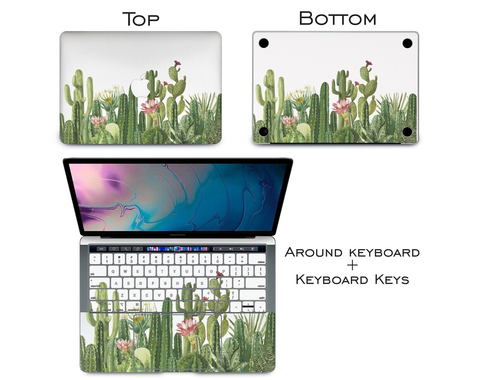 Cactus Nature Macbook Set Full Coverage 2020 Mac 16 Inch Skin Etsy