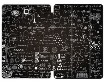 Science pattern fits Galaxy Tab S5e cover Math Samsung S7 tablet cover 11 inch  A8 10.5 s9 ultra s2 9.7 case galaxy Tab A7 black s3 nerd s8