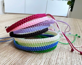 NEW COLOURS Macrame Bracelet  Unisex54colours  Surf Friendship Bracelet Hand Made  adjustable bracelet