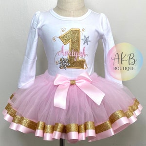 winter onederland birthday dress Winter Onederland 1st Birthday Tutu Outfit, Baby Girl Birthday Outfit, First Birthday Snowflake Outfit Set, Cake Smash Outfit