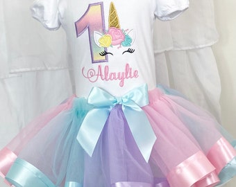 unicorn dress 1st birthday