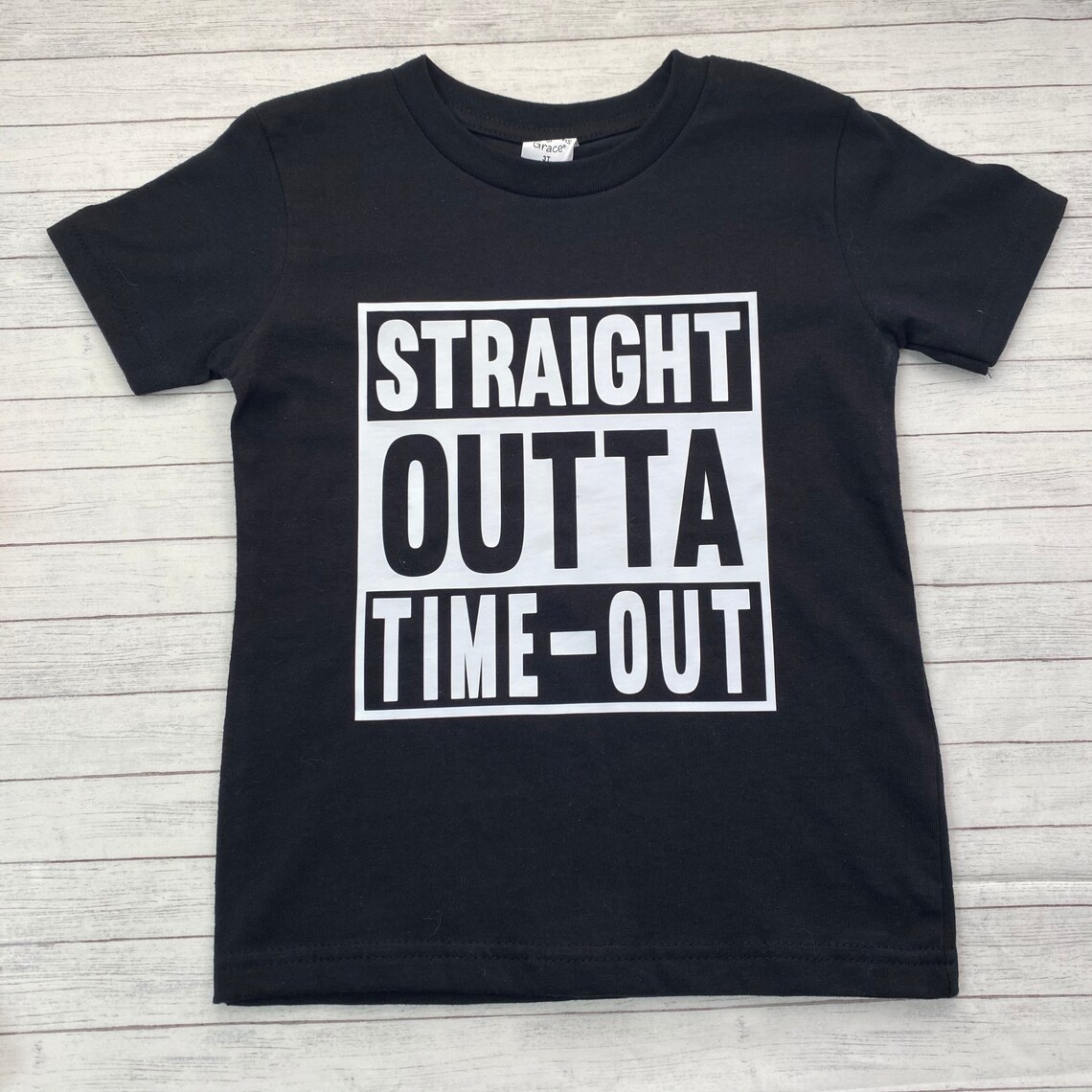 Straight Outta Time Out Kids TShirt Toddler Shirt Time Out Etsy