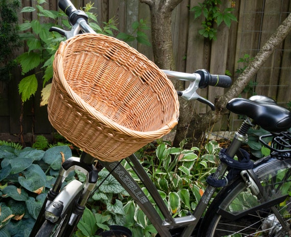 Wicker Bike Basket for Kids and Adults, Front Bike Basket, Wicker Bicycle  Basket, Kids Bike Basket, Womens Bike Basket, Rattan Bike Basket 