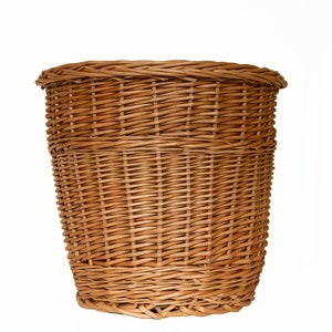 Wastebasket Garbage Basket Trash Basket Waste Container Waste Paper Bin Storage Basket Handmade Made of Wicker Large L Size