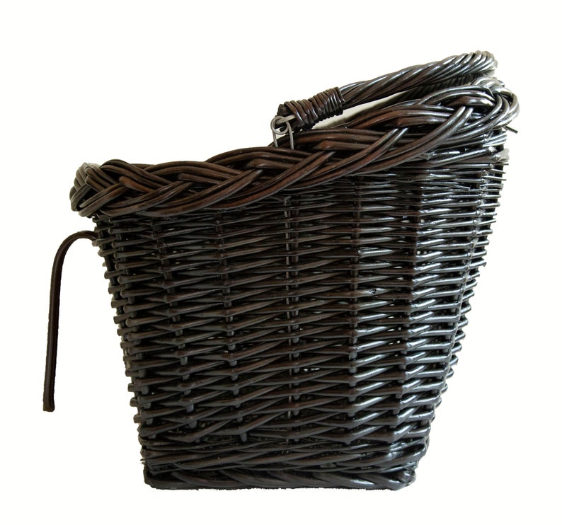 Wicker Black Bike Basket Handmade Large Bike Bicycle Basket Carrier