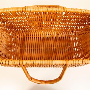 Wicker Basket Handmade Two Top Handles Basket in Vintage Dutch Style image 8