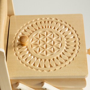 Sewing Box Wooden Handmade Box Trinket Jewelry Box Organizer Natural Tan Beige Color imagem 6