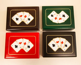Handmade Wooden Box for a Pair of Playing Cards