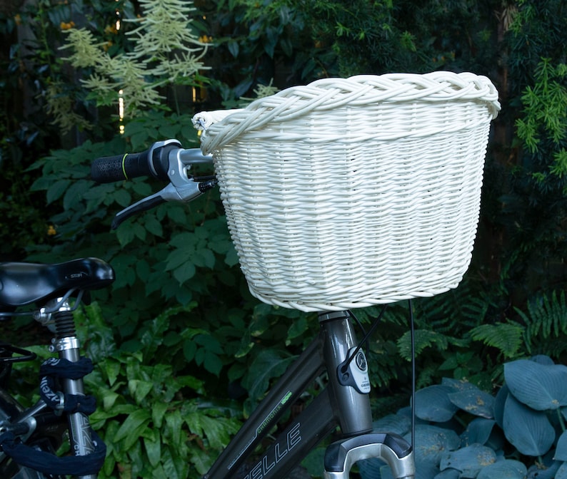 Wicker Bike Basket Handmade Oval Bike Bicycle Basket Carrier Etsy