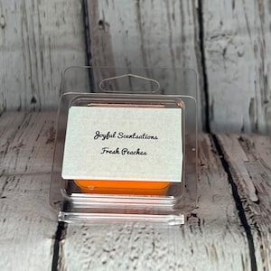 Wax Melt / Fresh Peaches / 1oz Wax Tart / Scented Wax / Housewarming Gift / Candle Tart / Wax Sample