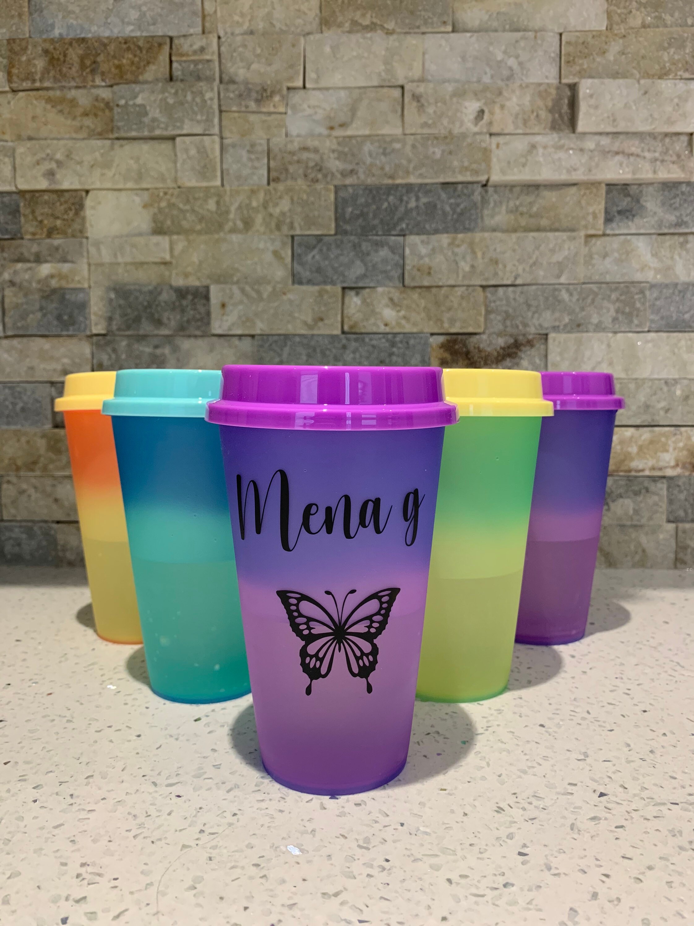 Colouring Changing Cups Manna Personalized Travel Mugs Etsy