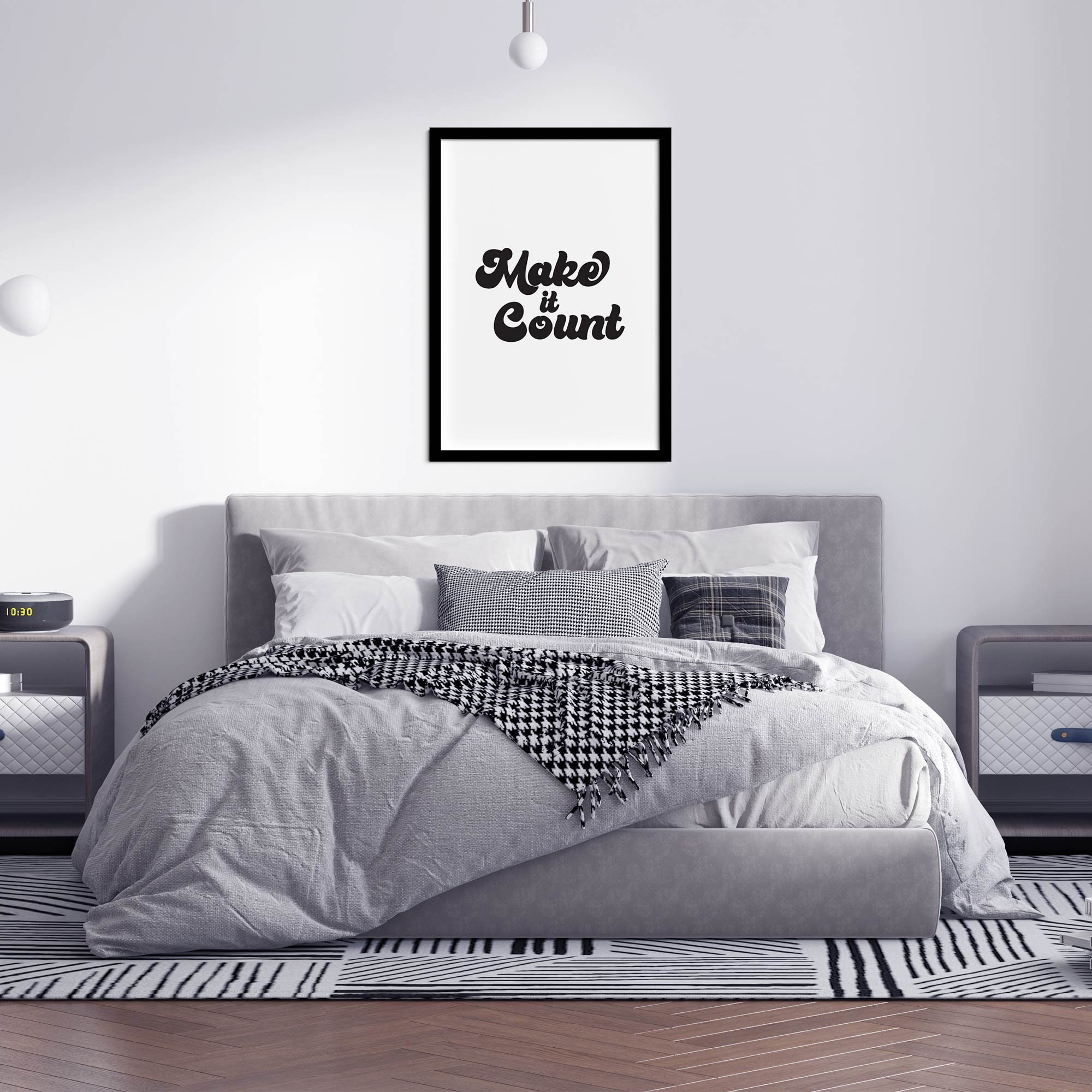 Inspirational Quote Wall Art — Make It Count — Motivational Quote Home ...