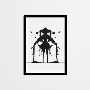 Rorschach Psychiatry Psychology Test Wall Art Decor, Medicine Wall Gallery Decor, Abstract Home Decor for living room, bedroom, kitchen