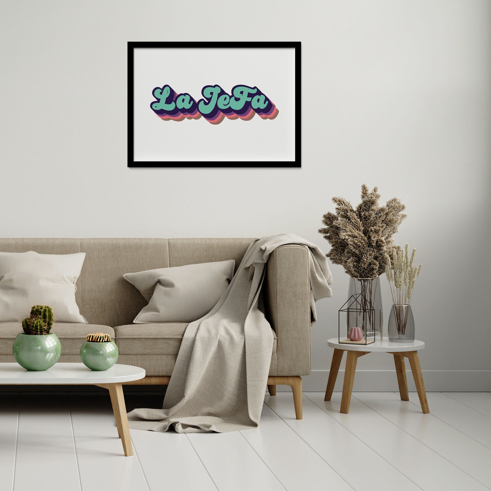 Inspirational Spanish Quote Wall Art La Jefa Typography Wall Art, Adult