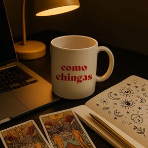 Como Chingas Mug, Funny Mexican Coffee Mug, Spanish Sarcastic Mug, Spanglish Gift, Latina Humor Gift image 4