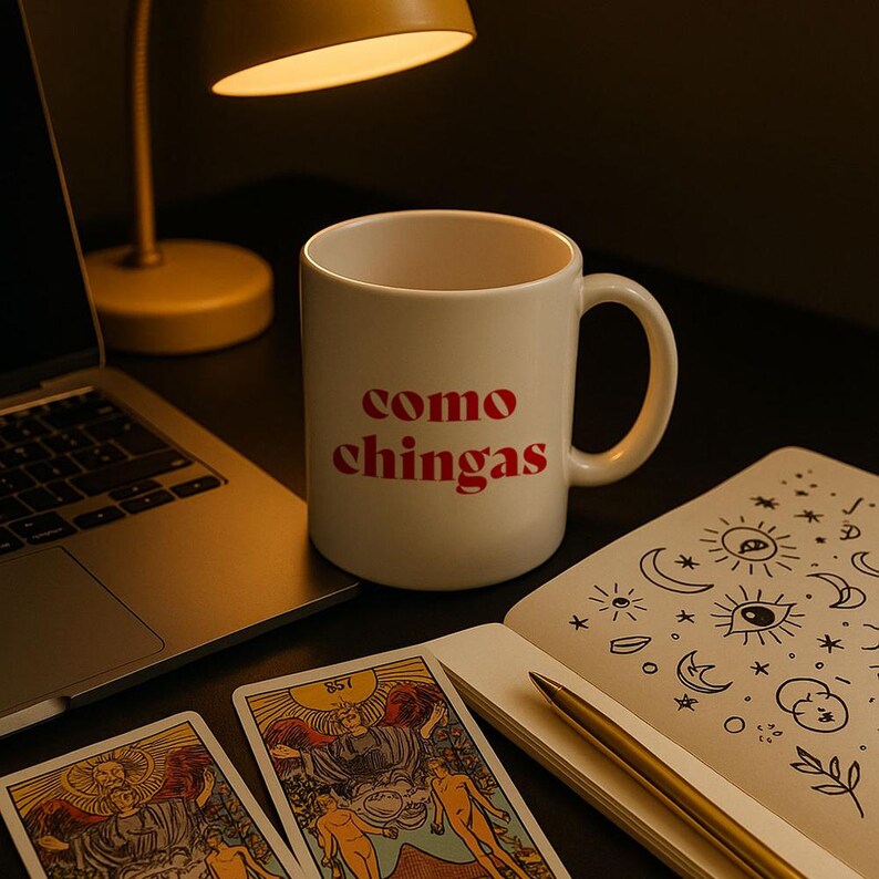 Como Chingas Mug, Funny Mexican Coffee Mug, Spanish Sarcastic Mug, Spanglish Gift, Latina Humor Gift image 4