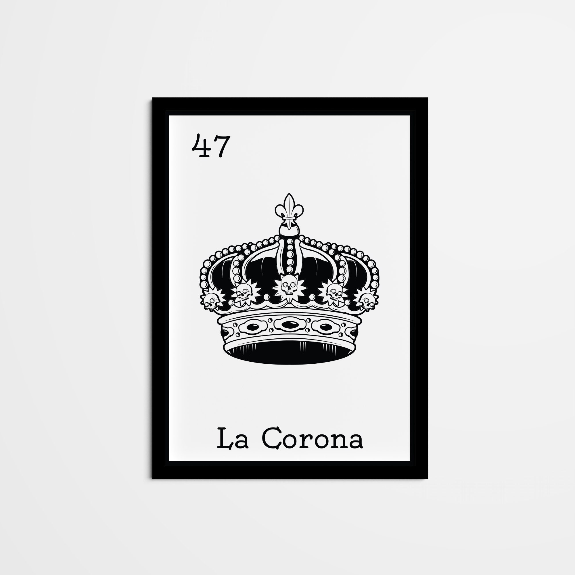 Resumen La Corona Mexican Bingo Wall Decor Mexican Loteria Etsy México