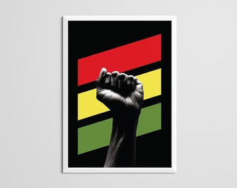 Black Power Faust Art Print, Afrikanisches Erbe Wohnkultur (Digitaler Download)