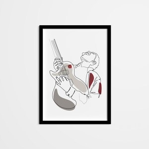 Abstract Musician Line Drawing Wall Art, Minimalist Wall Decor, Neutral Poster, Scandinavian Home Decor for living room, bedroom