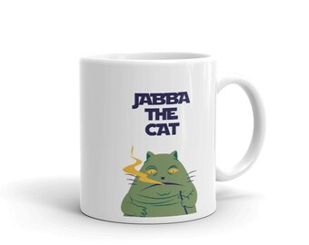 Funny Jabba de Cat Coffee Mug, Star Wars Parody Gift