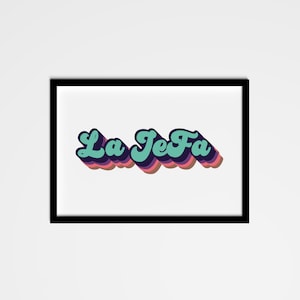 Arte mural con citas inspiradoras en español — La JeFa — Arte mural tipográfico, arte imprimible con humor para adultos para cocina, dormitorio, sala de estar y oficina.