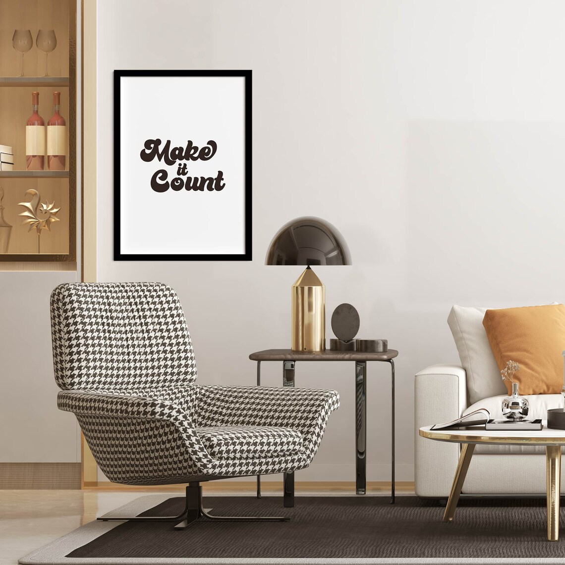 Inspirational Quote Wall Art — Make It Count — Motivational Quote Home ...