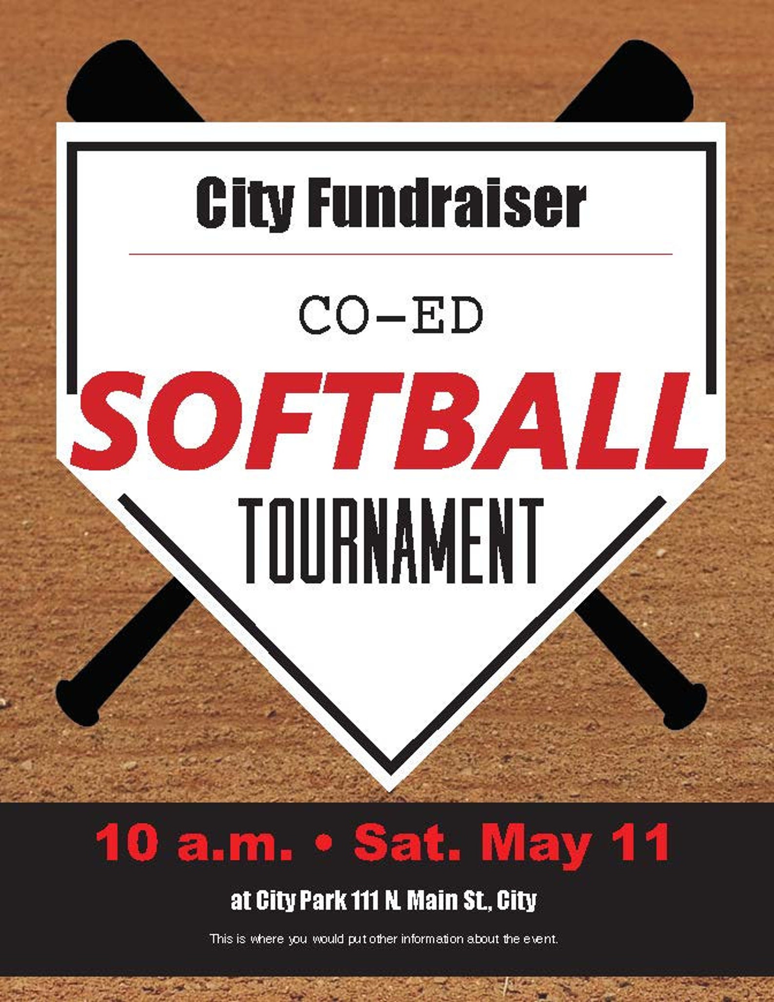 Softball Tournament Flyer Digital Download 8.5x11 Etsy