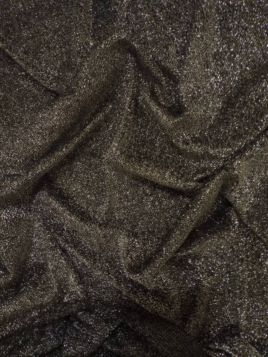Black and Silver Sparkles Fabric Gown Fabric Sold by the - Etsy