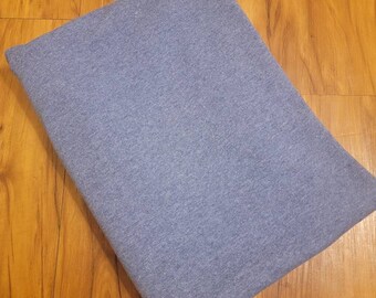 Navy French Terry Brushed Fleece Fabric by the Yard 1 Yard Style
