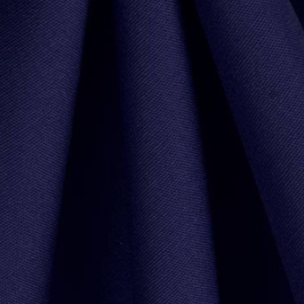 100% Cotton Navy Blue| Poplin| Sold by the yard| Face Mask Fabric