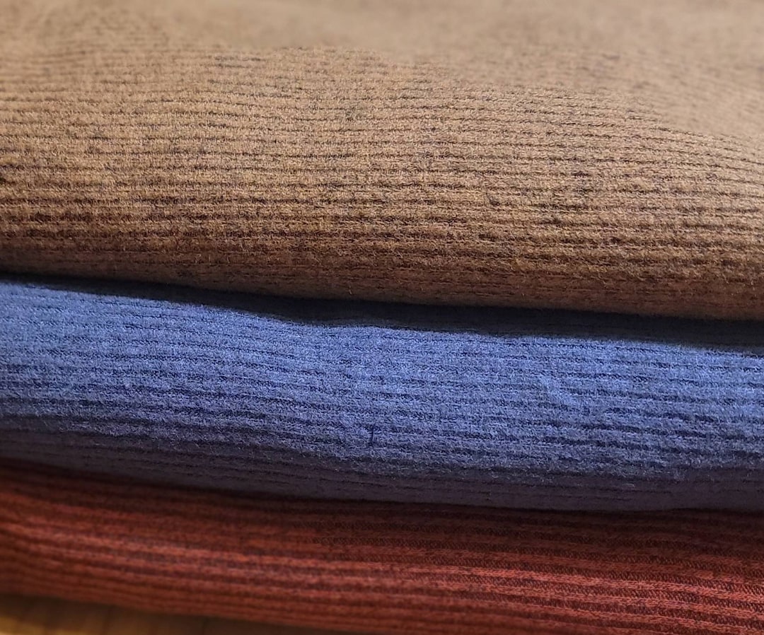 Brushed Ribbed Sweater Knit Fabric Etsy