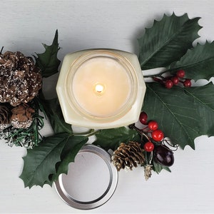 Sea Salt and Orchid Soy Candle 8oz Hex Jar