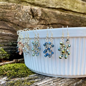 Sterling Silber Ohrringe mit Glasperlen