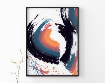Blush Decor, Printable Wall Art, Boho Art Print, Acrylic Painting, Sunset Print, Abstract Art, Minimalist Wall Art, Digital Download