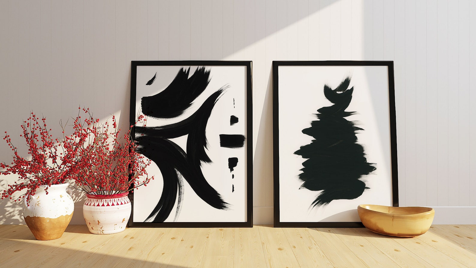 Feng Shui Printable Wall Art, Minimalist Decor, Zen Abstract Paintings, Black and White Prints ...