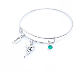 Personalized Fairy bracelet Magic Gift Fairy Charm bracelet Fairy bangle Initial bracelet Fairy Jewelry Tinkerbell type charm bracelet Gift