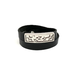 Stars Leather Bracelet Celestial Bracelet Little Stars Bracelet Star Gift Stars Jewelry Wish Bracelet Leather Wrap Bracelet Cuff Bracelet