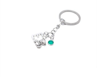 Teddy Bear Keychain Personalized Cute Teddy Bear Gift Teddy Bear Jewelry Small Teddy Bear Keyring Teddy Bear Key Ring Initial Keychain
