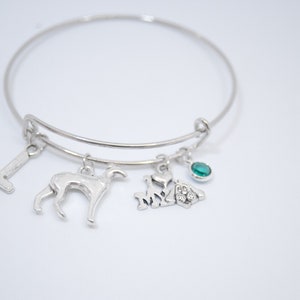 Dog bracelet dog bangle personalized initial I love my dog gift dog lover gift personalize bracelet doggie bracelet bracelet doggy bangle
