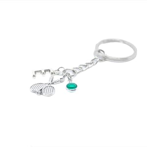 6 Color Keychain Creative Personality Tennis And Mini Tennis Racket Key