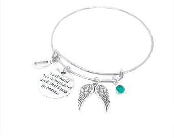 Memorial Bracelet Loss of Father Bracelet Dad in Heaven Infant Loss Jewelry bereavement In Memory Dad Memorial Mom Son Brother In My Heart
