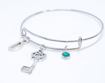 Bracelet Key Jewelry Skeleton Key Bracelet Vintage Key Gift Mom Boho Bracelet Woman Key to my Heart Sweetheard Bracelet Personalized jewelry