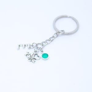 Personalized Initial Yoga Keyring Meditation Keyring Yoga jewelry Yoga Instructor Gift Yoga Lovers gift Yoga Keychain Customized keychain